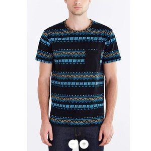 BDG Geo Stripe Standard-Fit Pocket Tee